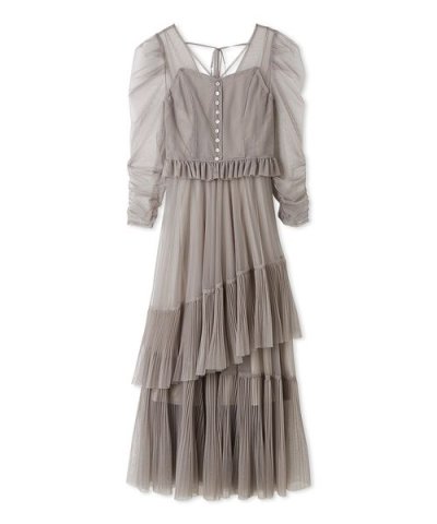 Sustainableティアードチュールドレス