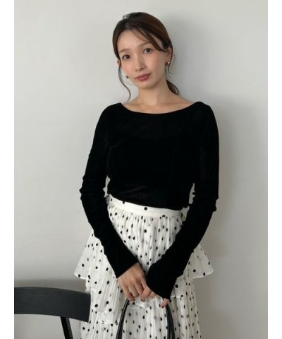 カップインベロアカットソー