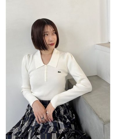 LACOSTE/ポロリブニット
