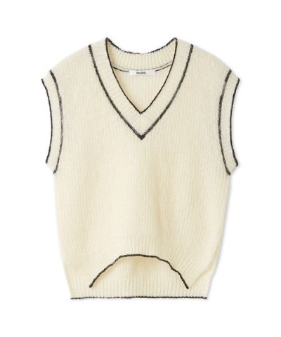 オーバーサイズニットベスト