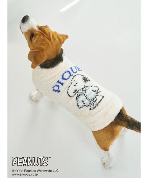 GELATOPIQUECAT & DOG 【PEANUTS】【CAT & DOG】ラージサイズ オリジナルアート ジャガードプ OWHT XL