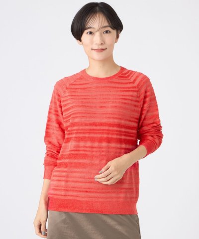 【カタログ掲載】【ウォッシャブル】モールボーダーニットプルオーバー