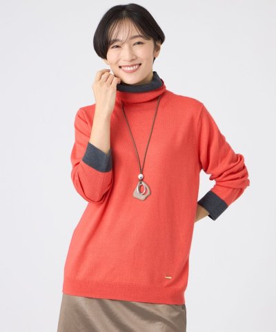 【追加・カタログ掲載・ウォッシャブル】ダブルタートルネックニットプルオーバー