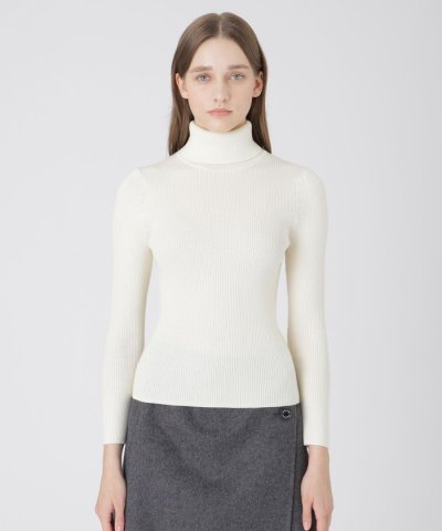 【ウォッシャブル】ウォッシャブルウールタートルネックプルオーバー