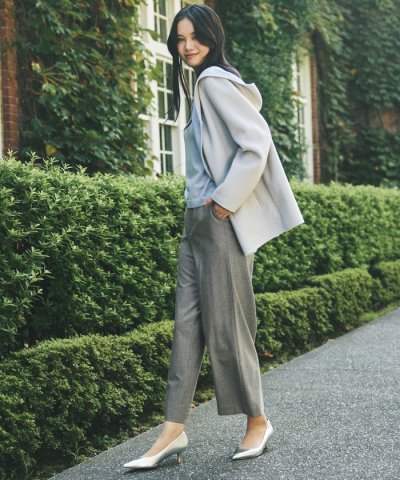 【Anniversary　Piece】紡毛配色リバーコート