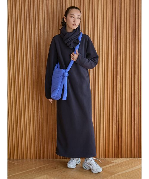 ヨンア着用❤️2023 emmi atelier リブニットワンピース　ネイビー emmi（エミ）の「【emmi atelier】リブニットワンピース（ワンピース