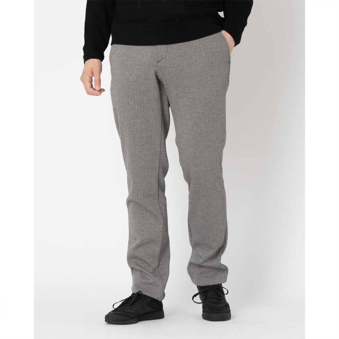 LANVINSPORT ランバン スポール LANVIN SPORT 裏起毛ジャージイージーパンツ【保温 ブラック 38 LANVINSPORT ランバン スポール LANVIN SPORT 裏起毛ジャージイージーパンツ【保温 ブラック 38