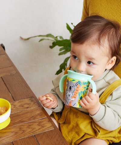 マンチキン munchkin ハンドル付きミラクルカップ・ワイルドラブ【返品不可