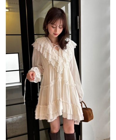 コットンレースBOHOチュニック