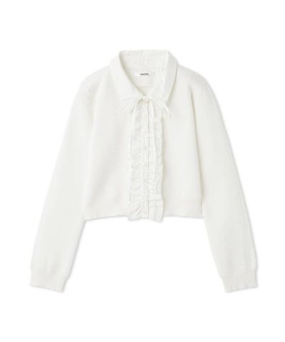 フリルニットカーディガン