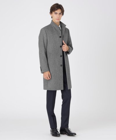 カルゼビーバースタンドカラーコート