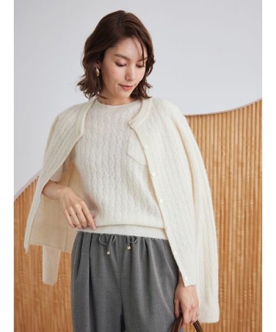 シアーケーブルアンサンブルカーディガン