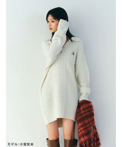 Lily Bearケーブルニットワンピース