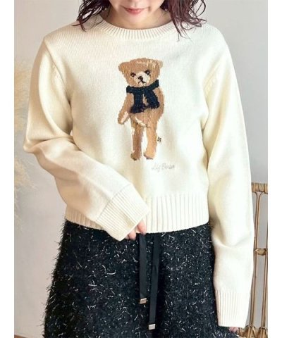 【WEB・一部店舗限定カラー】Lily Bearフリンジマフラーニットトップス