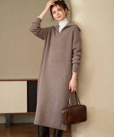 【SLOW/一部店舗限定】ソフトウール ニット ワンピース