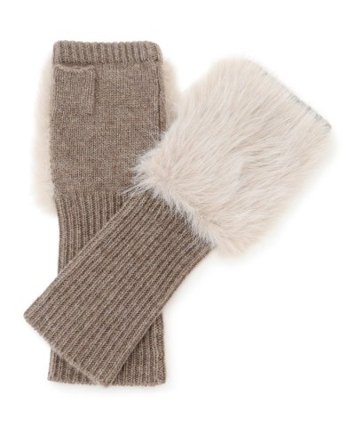 【見上愛さん着用】フェイクファー ニット グローブ