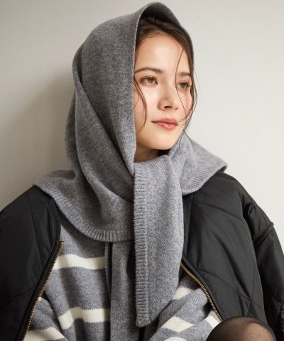 【SLOW/一部店舗限定】ソフトウール ニット ストール