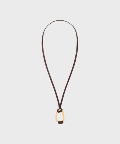 レザーリングネックレス