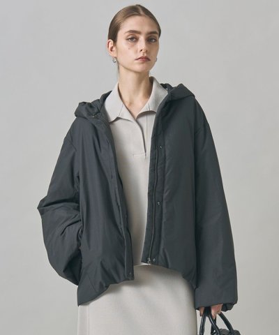 【WEB限定カラーあり・撥水加工】ADSダウン フーデットミドル丈コート