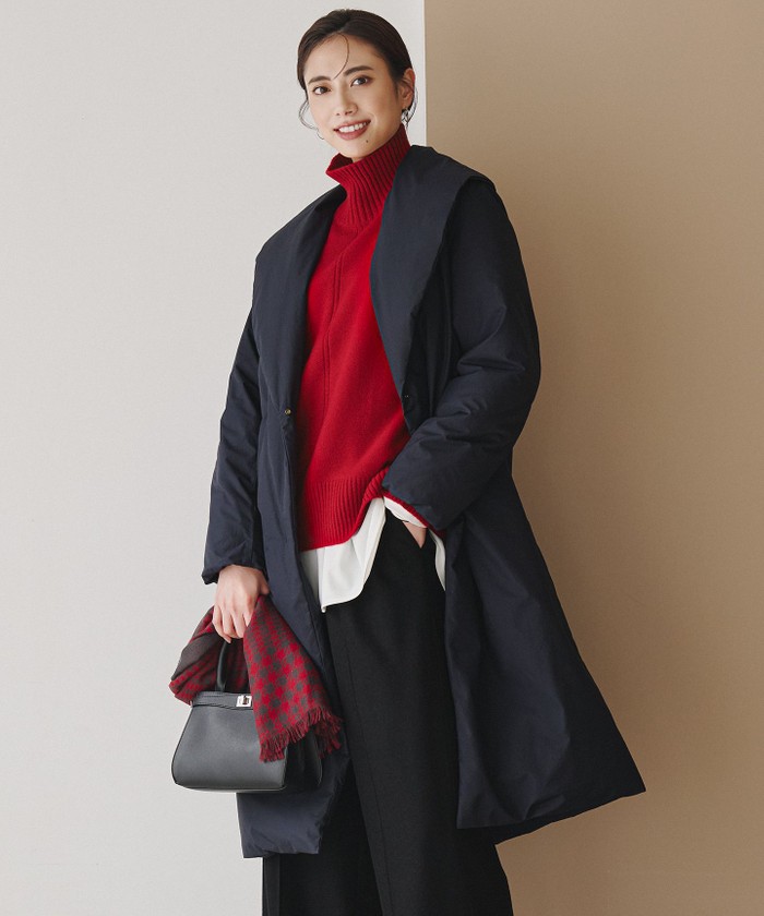 撥水加工】ADS ダウン ショールカラーロングコート(508608953)｜阪急