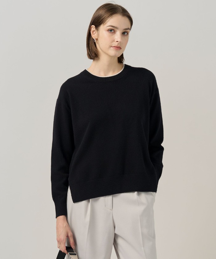 新色追加・洗える】ソフトカシミヤミックス クルーネックニット