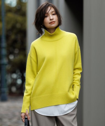 【新色追加】ソフトカシミヤミックス ハイネックニット