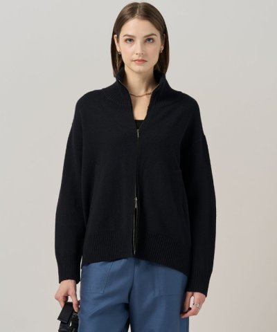 【新色追加・洗える】ソフトカシミヤミックス ニットトラックジャケット