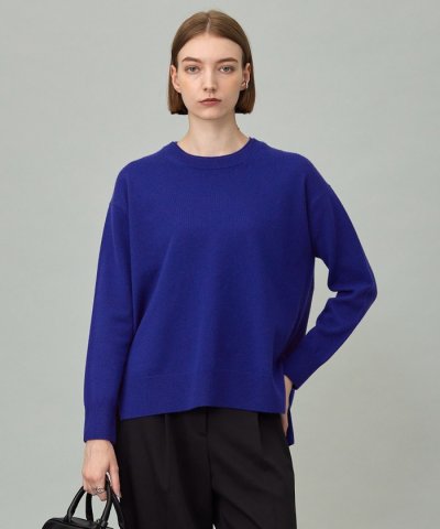 【洗える】ソフトカシミヤミックス クルーネックニット