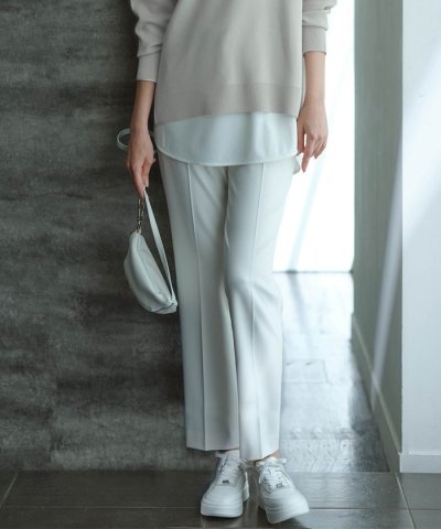 【洗える】 トリアセボディシェルピーチ スティックパンツ