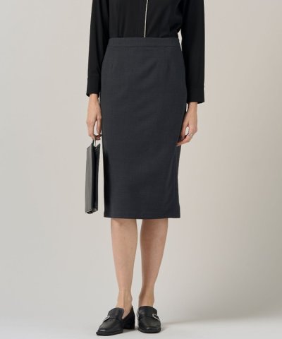 【UVカット・洗える】ウール2WAYストレッチ タイトスカート