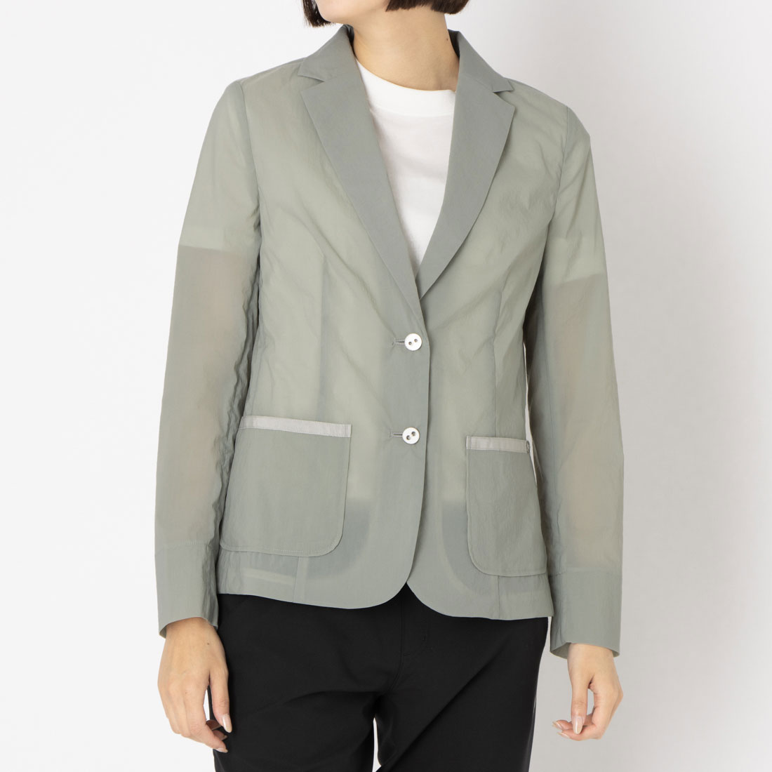 LANVINSPORT テーラードサマージャケット カーキ 42 LANVINSPORT テーラードサマージャケット カーキ 42