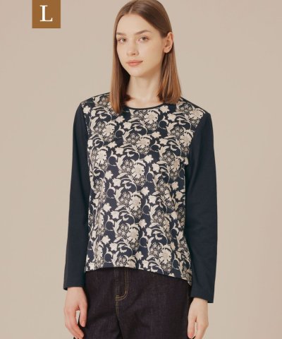 【L】【BIBURY FLOWER】オータムバイブリーコンビプルオーバー