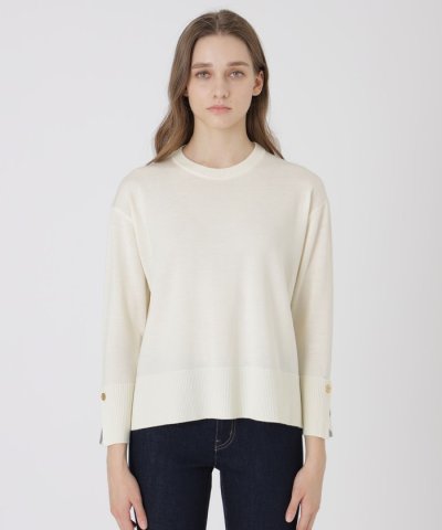 【ウォッシャブル】ウォッシャブルウールオーバーニットプルオーバー