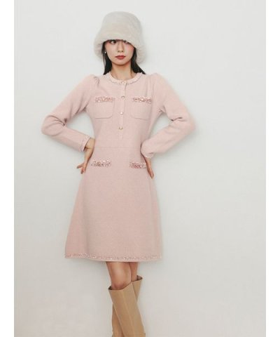 【MASH BLACK FRIDAY限定】【WEB限定】ツイード風ニットワンピー