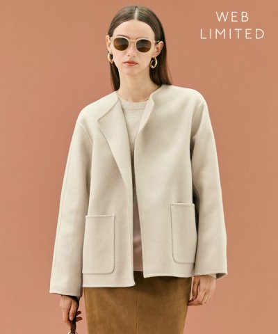 【WEB限定】PAYSON / ウールリバーノーカラーショートコート