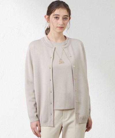 ウールミックスミラノリブニットカーディガン