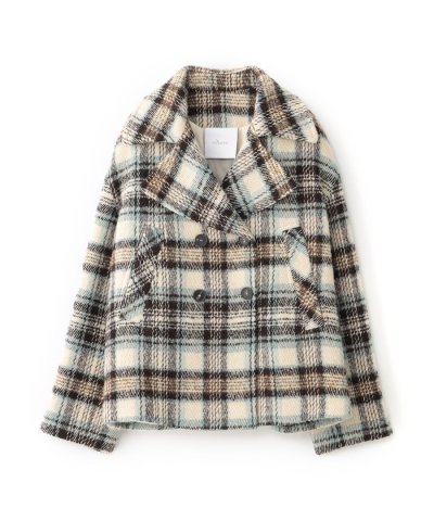 【MOUCHE】チェックピーコート《WEB＆EPOCA THE SHOP店舗限定