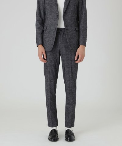 グレンチェックウールジャージートラウザーズ