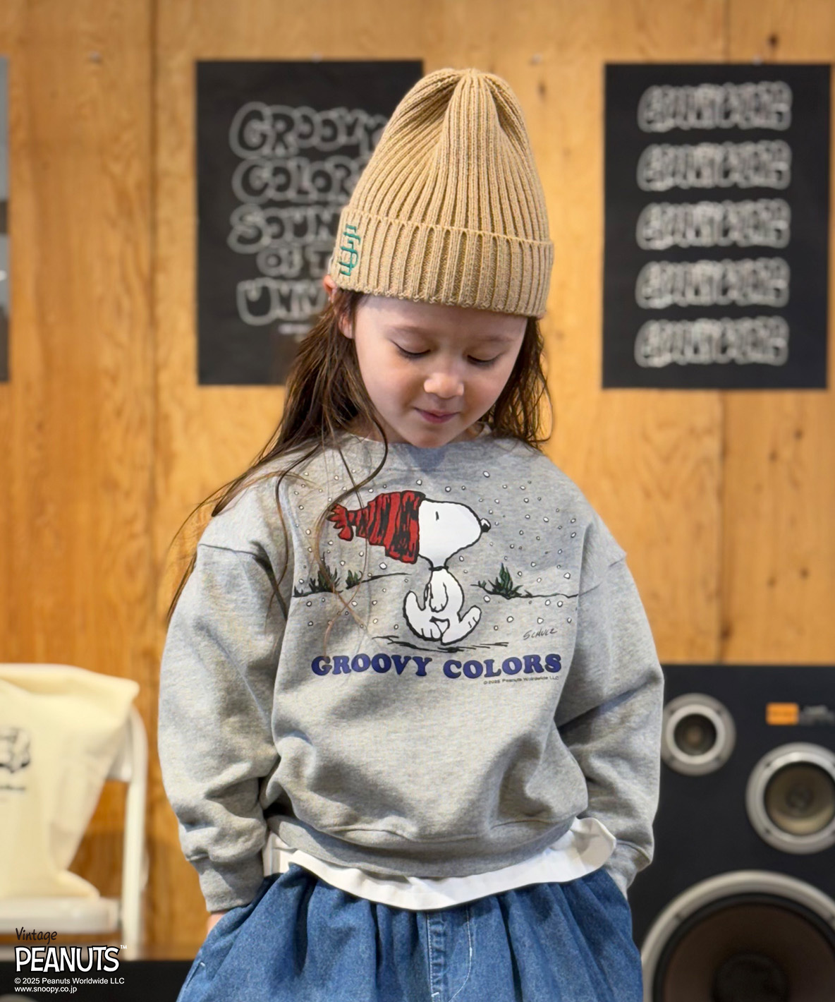 GROOVYCOLORS グルーヴィーカラーズ GROOVY COLORS SNOW SNOOPY Swe グレー 155