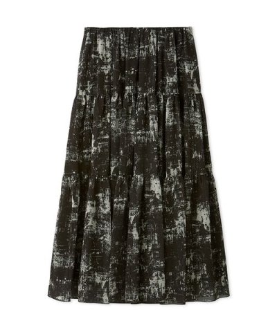 ティアードアンティークプリントスカート