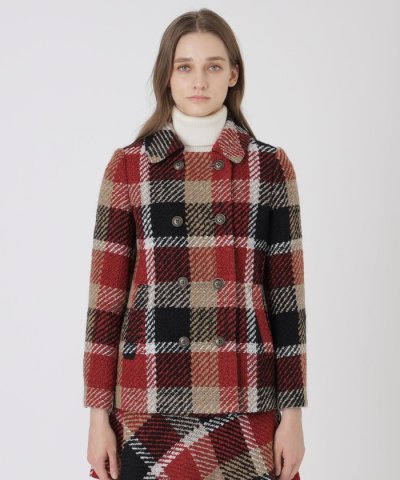 【取扱店舗限定】クレストブリッジチェックロービングツイードジャケットコート