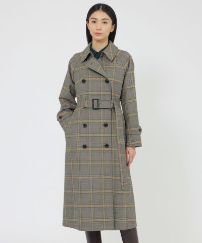 カラードチェック　コート