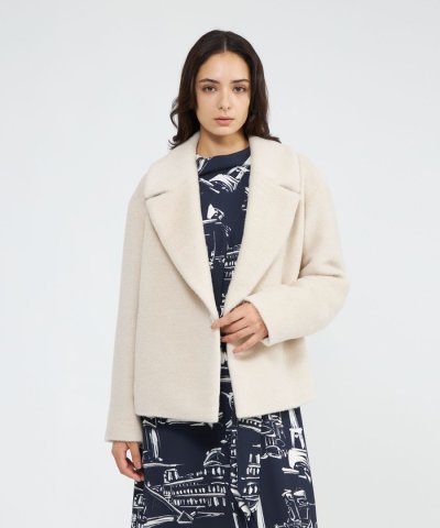 アルパカシャギー ショートコート