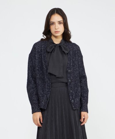 バルキーラメニットカーディガン