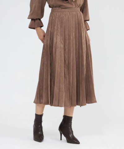 フィブリルサテン プリーツスカート