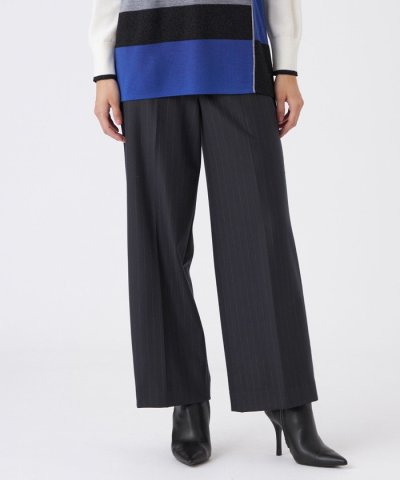 【ウォッシャブル】チェルソフト2WAYストレッチストライプパンツ