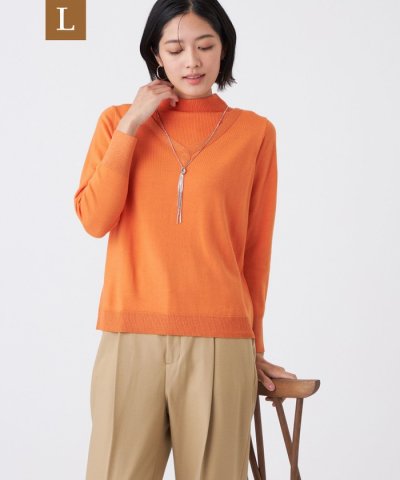 【L】【ウォッシャブル】エクストラファインウールプルオーバー