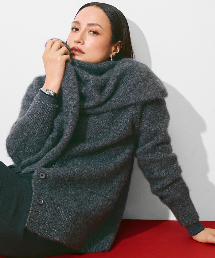 ルレックスニットツイード カーディガンジャケット(506899753)｜阪急