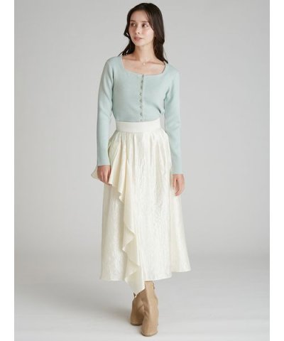 【ウォッシャブル】シャイニーアシンメトリースカート