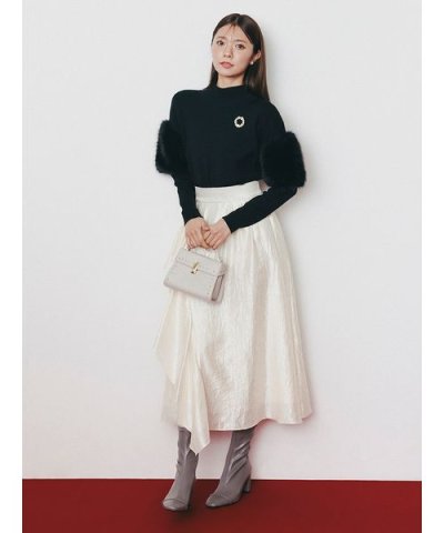 【ウォッシャブル】シャイニーアシンメトリースカート